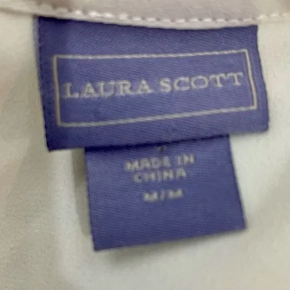 Laura Scott MediumWhite Long Sleeve Cottagecore Shirt - Picture 5 of 7